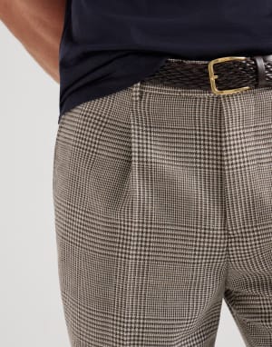 Pantalón Príncipe de Gales Marrón Hombre - Brunello Cucinelli