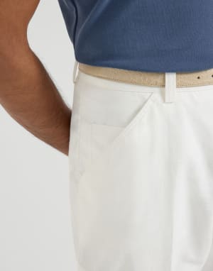 Hose aus Panama Schneeweiß Herren - Brunello Cucinelli