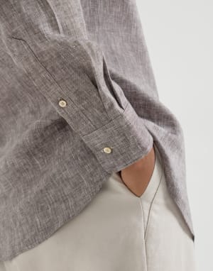 Linen shirt Hazelnut Man - Brunello Cucinelli