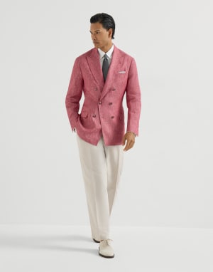 Veste en denim de lin Fraise Homme - Brunello Cucinelli