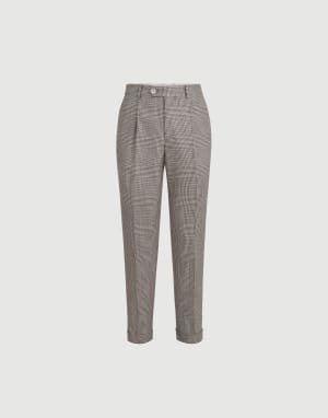 Pantalón Príncipe de Gales Marrón Hombre - Brunello Cucinelli