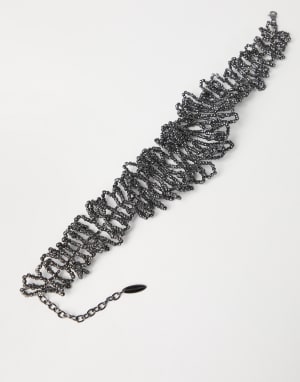 Sterling Silver choker Lignite Grey Woman - Brunello Cucinelli