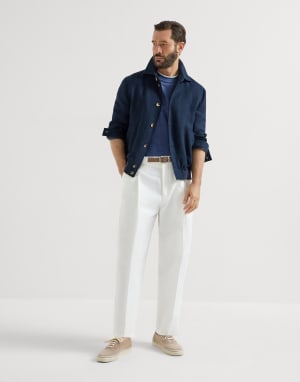 T-shirt con Faux-Layering Denim Uomo - Brunello Cucinelli