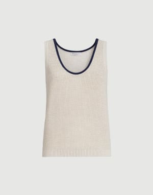 Net knit top Oat Woman - Brunello Cucinelli