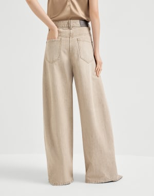 Wide trousers Beige Woman - Brunello Cucinelli