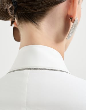 Poplin belted vest White Woman - Brunello Cucinelli