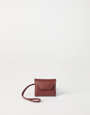 Charm-Tasche aus Kalbsleder Rot Damen - Brunello Cucinelli