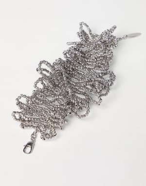 Bracelet en hématite et argent sterling Argent Femme - Brunello Cucinelli