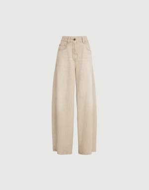 Wide trousers Beige Woman - Brunello Cucinelli