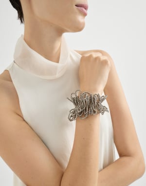 Bracelet en hématite et argent sterling Argent Femme - Brunello Cucinelli