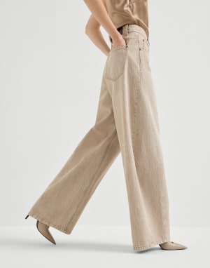 Wide trousers Beige Woman - Brunello Cucinelli