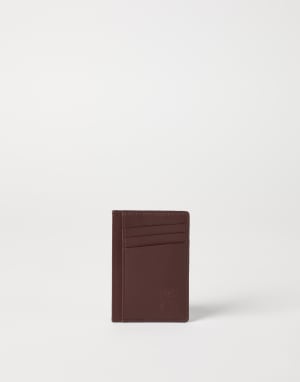 Calfskin card case Brown Man - Brunello Cucinelli