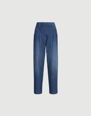 Five-pocket trousers Dark Denim Woman - Brunello Cucinelli