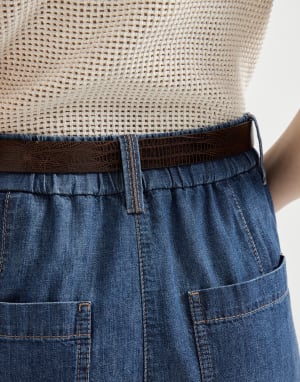 Five-pocket trousers Dark Denim Woman - Brunello Cucinelli