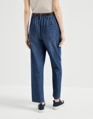 Five-pocket trousers Dark Denim Woman - Brunello Cucinelli