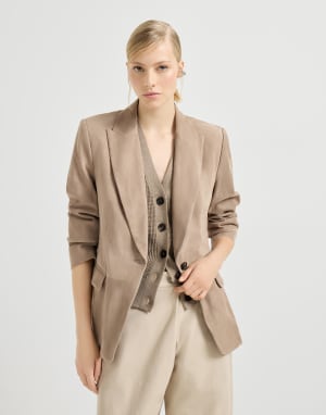 スエード ジャケット ライトブラウン レディース - Brunello Cucinelli