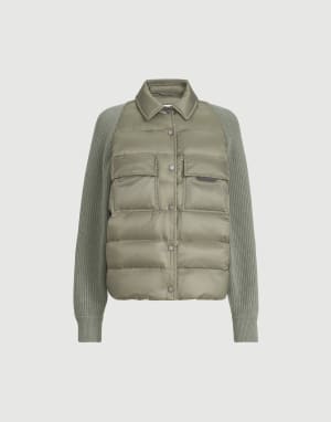 Daunenjacke aus Nylon Grün Damen - Brunello Cucinelli