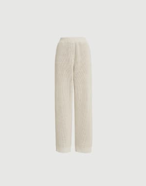 Pantalon Sparkling Texture Avoine Femme - Brunello Cucinelli