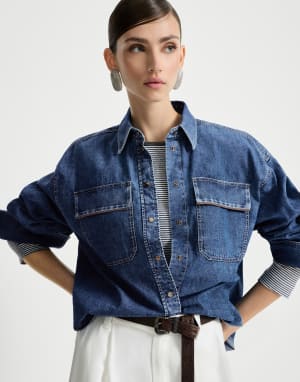Chemise en denim léger Denim Femme - Brunello Cucinelli