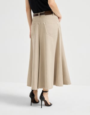 Five-pocket flared skirt Beige Woman - Brunello Cucinelli