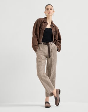 Suede Penny loafer Brown Woman - Brunello Cucinelli