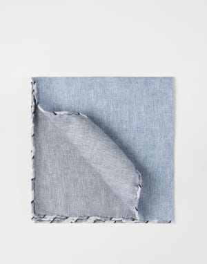 Silk pocket square Slate Man - Brunello Cucinelli