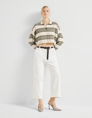 カーフスキン スリングバック ハイヒール グレー レディース - Brunello Cucinelli