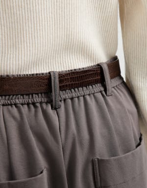 阔腿运动裤 棕色 女款 - Brunello Cucinelli