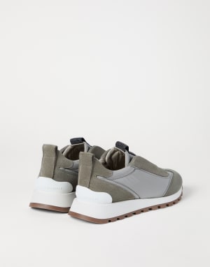 Techno fabric runners Khaki Woman - Brunello Cucinelli