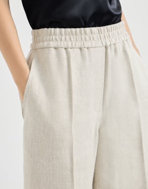 Loose Track trousers Beige Woman - Brunello Cucinelli