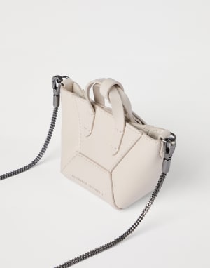 Сумка BC Duo микро из телячьей кожи Слоновая Кость Женщина - Brunello Cucinelli