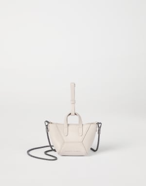 Calfskin BC Duo micro bag Ivory Woman - Brunello Cucinelli