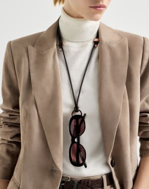Glasses cord with monili Brown Woman - Brunello Cucinelli