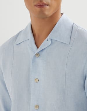 Shirt with Crête details Azure Man - Brunello Cucinelli