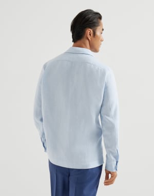 Shirt with Crête details Azure Man - Brunello Cucinelli