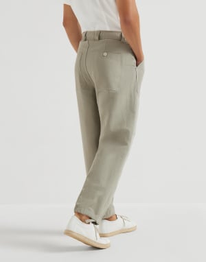 Pantalón de dril Khaki Hombre - Brunello Cucinelli