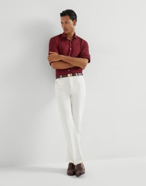 Pantalon en denim teint en pièce Neige Homme - Brunello Cucinelli