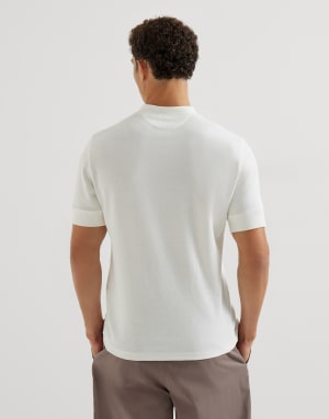 BRUNELLO CUCINELLI ポロシャツ　グリーングレー Men's casual t-shirts & polo shirts | Brunello Cucinelli