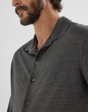 Camisa de jersey Gris Medio Hombre - Brunello Cucinelli