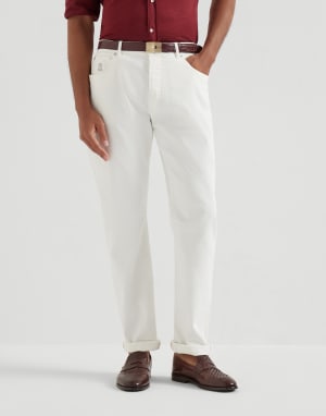 Pantalone in denim tinto capo Neve Uomo - Brunello Cucinelli