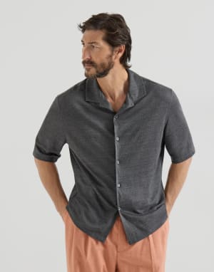 Camisa de jersey Gris Medio Hombre - Brunello Cucinelli