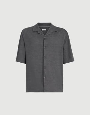 Camisa de jersey Gris Medio Hombre - Brunello Cucinelli