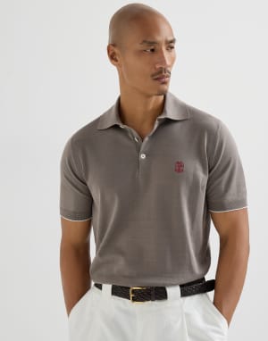 Polo de punto ligero Avellana Hombre - Brunello Cucinelli