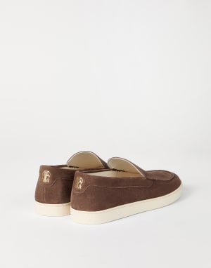 Suede loafer sneakers Tobacco Man - Brunello Cucinelli