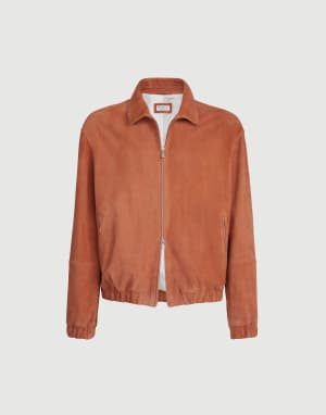 Suede jacket Apricot Man - Brunello Cucinelli