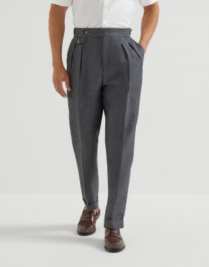 Tailor fit trousers Anthracite Man - Brunello Cucinelli