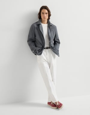 Reversed calfskin sneakers Red Man - Brunello Cucinelli