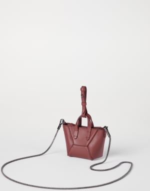 Calfskin BC Duo micro bag Firebrick Woman - Brunello Cucinelli