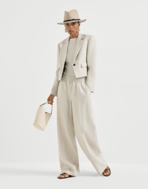 Джемпер из кашемира и шелка Sparkling Белый Женщина - Brunello Cucinelli