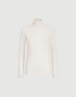 Cashmere and silk sweater White Woman - Brunello Cucinelli